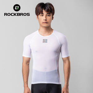 ROCKBROS-Chemise légère à manches courtes pour <span class=keywords><strong>homme</strong></span>, avec base de mèche, séchage rapide, débardeur de vélo d'été - Product Image 2