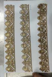 Custom Made 100mm Width Machine Embroidered <b>Ribbons</b> & Laces Wedding Dresses Cut Work Pattern in Three Colours & Various Designs - Product Image 4