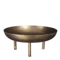 Vente en gros, bol à fruits secs de jardin moderne, dernier design, en métal à 3 pieds, en fer noir avec revêtement en poudre, personnalisable et durable