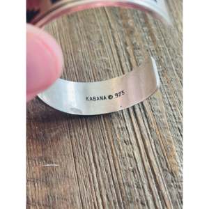 Bracelet manchette vintage en argent sterling plaqué, objet de collection culturel Hopi - Product Image 6