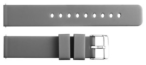 Bracelet de montre intelligente en silicone souple et léger, résistant à l'eau, respirant, gris sport, JD417, boucle en acier inoxydable 12-24 mm, 27 cm - Product Image 6