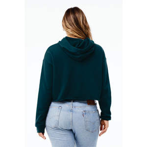 Airlume-Sudadera con capucha de algodón peinado y anillo para mujer, forro polar de poliéster, hombros caídos, 52%, 48% - Product Image 3