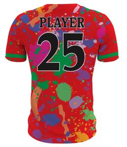 T-shirts pour hommes de Style sportif tricoté imprimé personnalisé confortable 100% Polyester séchage rapide respirant coupe ample quantité minimale de commande bas personnalisé - Product Image 2