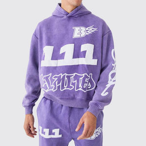 Chándales personalizados de alta calidad para hombre 2025, chándal de lana con bloque de Color, Sudadera con capucha de manga larga, chándales para hombre - Product Image 6