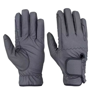 Gants d'équitation d'hiver QHP de dernière génération, cuir numérique, brun chocolat - Product Image 4