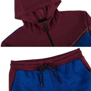 Vente en gros Survêtement uni personnalisé pour hommes Offre Spéciale Survêtements uni en coton coupe ajustée pour hommes Qualité supérieure Contraste Couleur de bloc - Product Image 6