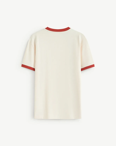 T-shirt 100% coton pour homme avec col et manches de différentes couleurs - Product Image 2