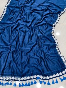 Sari de Algodón Mul Tejido Ecológico, Ligero, 6.5M de Ancho, Lavado Normal, Vestido para Mujeres y Niñas, Bodas y Ocasiones Especiales - Product Image 3