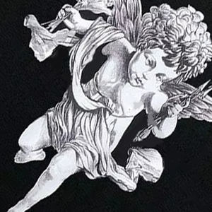 Camiseta de tela de alta calidad holgada Vintage de calle alta con estampado Popular de nuevos diseños personalizados 2025 para hombres y mujeres - Product Image 3