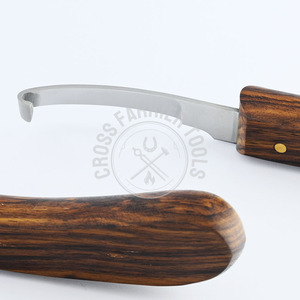 Herramienta profesional de herrador, cuchillo para pezuñas, hoja delgada, cuchillo japonés para recortar pezuñas de acero inoxidable con mango de Madera Suave - Product Image 3