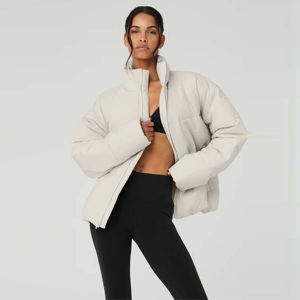 Veste en coton à capuche personnalisée en usine Manteau d'hiver décontracté pour femmes en polyester imperméable polyvalent pour l'extérieur - Product Image 1