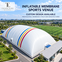 Dôme sportif intelligent pour environnement urbain, avec contrôle de pression intelligent, conception à portée libre, multisports, pour clubs sportifs commerciaux