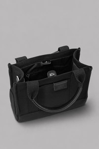 Sac fourre-tout mini en toile personnalisé avec logo et fermeture éclair |   Sac fourre-tout décontracté imperméable pour femmes, sac à main OEM ODM - Product Image 3
