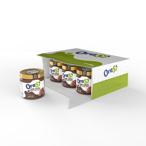 Crèmes à tartiner au cacao noir à base de plantes OraSi, véganes, sucrées, italiennes, 180 g, paquet de 6 unités, carton, durée de conservation de 360 jours - Product Image 3