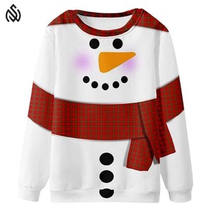 Sudaderas navideñas Sudadera navideña de cuello redondo bordada de gran tamaño - Product Image 1