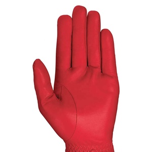 WINE RED Sports Wear Guantes de golf Color personalizado y logotipo Guantes de golf de cuero Rosa Ropa de mujer para ropa deportiva piel de oveja - Product Image 2