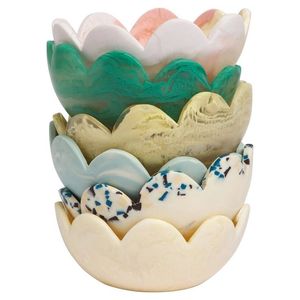 Tendance Résine Nouveaux Designs Bol Style Indien À La Main Bol De Fruits Salade Ensemble Écologique Décoratif Résine Accents - Product Image 1