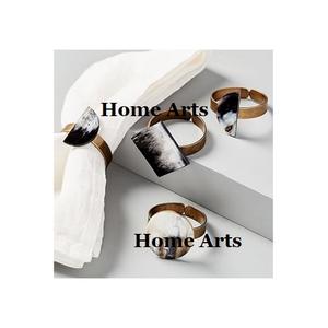 Leaf Design Aluminium Napkin Rings Set of Two Customized Sizes <b>Tissue</b> <b>Paper</b> Rings At Affordable Pricing - Product Image 4