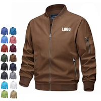 Veste personnalisée et décontractée pour hommes, blouson de chasse à fermeture éclair coupe-vent, blousons d'aviateur, vêtements d'extérieur légers