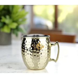 2025 New Design Stylish Metal Copper Drinking <b>Mug</b> High Quality Indian Handicraft Home Decorative Accessory Top Standard Product - Product Image 4