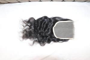 Extensiones de cabello humano natural con cierre de encaje HD transparente - Product Image 2