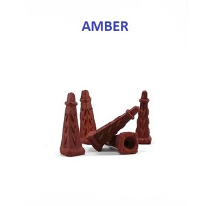 Natural Amber Square Backflow <b>Incense</b> <b>Cones</b> Wholesale Supply From Best Brand ( Red ) - Product Image 1