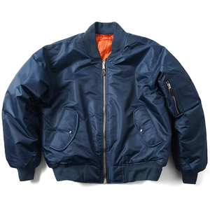 Chaquetas Bomber de Nailon Ma-1 para Hombre, con Logotipo Personalizado, Cuello Alto, Cierre de Cremallera, Estilo Casual de Invierno, con Servicio de Bordado OEM - Product Image 3