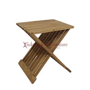 Minimalist Modern <b>Garden</b> Teak Furniture Lightweight Foldable <b>Stool</b> with Durable Wood Frame <b>for</b> Outdoor Hotel and Hall Use - Product Image 1
