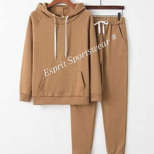 Venta al por mayor de ropa de calle de dos piezas unisex de invierno personalizado, traje de jogging, pantalones de chándal y sudaderas con capucha - Product Image 5