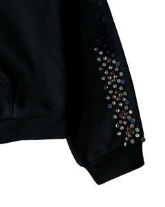 Sudadera con Capucha y Cremallera de Alta Calidad con Pedrería, Logotipo Personalizado, Algodón Grueso, Ropa Urbana para Hombre, Sudadera Corta con Cremallera Extra Grande - Product Image 5