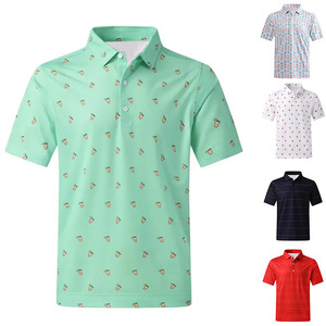 Haute qualité 100% coton Golf pour polos bas quantité minimale de commande Sublimation nouvelle impression OEM conception respirant tissu tricoté motif solide - Product Image 5