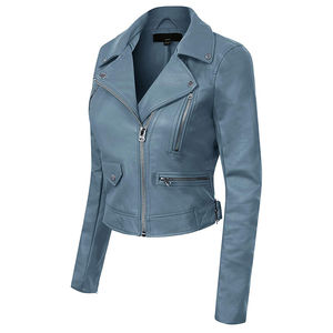 Chaqueta de cuero de mujer precio barato recién llegado al por mayor chaquetas de cuero de moda de mujer de diseño personalizado de alta calidad para la venta - Product Image 2