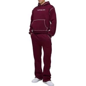 Hoodies and <b>Sweatpants</b> <b>Set</b> Custom High Quality Oversized Streetwear Tracksuit Unisex Custom logo <b>Sweatpants</b> Hoodies <b>Set</b> Factory - Product Image 2