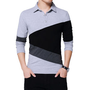 Camiseta de Verano de Alta Calidad para Hombre, Cuello en V, Manga Corta, con Parches de Color en el Cuello, Tela Twill, Estilo Casual 2025 - Product Image 6