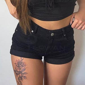 Ropa de moda Pantalones cortos vaqueros cómodos para mujer a bajo precio Pantalones cortos vaqueros de alta calidad más vendidos para mujer - Product Image 6