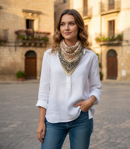 Bandana en coton imprimé à la main, léger, écologique, pour cheveux, bandana d'été, cadeau de plage, foulard de poche, bandana de voyage, cadeau pour motards - Product Image 5