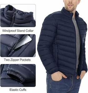 Venta al por mayor de ropa de calle de invierno unisex personalizada cálida ecológica impermeable a prueba de viento con capucha chaqueta acolchada estilo de calle alta - Product Image 3