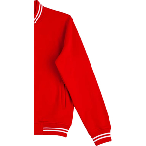 Factory Wholesale Custom Varsity Jacket OEM Design Breathable Windproof High Quality Men Embroidery Patch Front Genuine Leather - Product Image 5