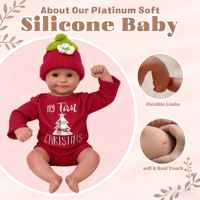 Poupée Reborn en Silicone Corps Entier Fille Étanche Douce au Toucher Réaliste Jouet 20 pouces pour Collection de Poupées Reborn