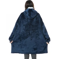 Sudadera con capucha de lana sherpa de punto extragrande para mujer, suave y cálida, estilo manta de invierno, personalizada, OEM, marca privada, venta al por mayor de fábrica