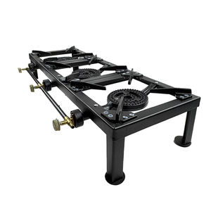 Réchaud de camping à trois brûleurs en fonte au GPL, cuisinière à gaz butane, réchaud de campagne à 3 brûleurs, barbecue portable - Product Image 2