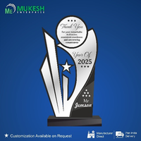 Trophée en acrylique poli durable d'excellence, reconnaissance des employés, gravure personnalisée, impression typographique, événements d'entreprise, Mukesh