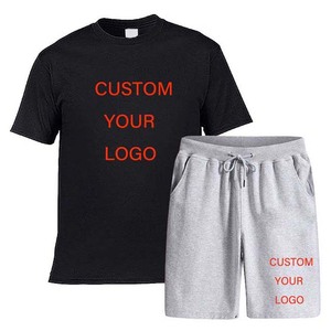 Custom Men's High Street Style Twin Sets-Dos piezas Camisetas y pantalones cortos 100% Algodón Poliéster Tallas grandes para el verano - Product Image 6