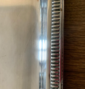 Plateau de service en métal pour décoration de mariage, poignées moulées, plateaux anciens faits à la main, forme rectangulaire, vaisselle de qualité supérieure pour la restauration - Product Image 2