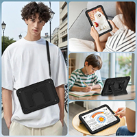 Étui robuste en silicone et PC rigide avec béquille intégrée pour tablette Samsung Galaxy Tab A11 8,7 pouces 2025 et A9 8,7 pouces 2023