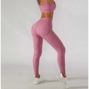 Conjunto de mallas y sujetador deportivo para mujer, ropa deportiva para entrenamiento, correr, Yoga, novedad - Product Image 5