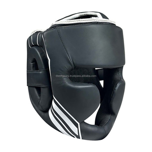 Premium Customized Boxing Headgear Manufacturer PU Leather Head Guard with Face Protection - Product Image 1