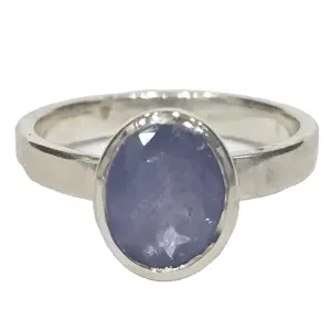 925纯银优质椭圆形Tenzanite宝石手工设计师独特的经典男女戒指