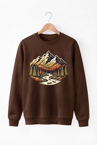 Sudadera de hombre de corte regular, cuello redondo, manga larga, con impresión digital, de secado rápido, servicio OEM, ropa de invierno, colores sólidos. - Product Image 2