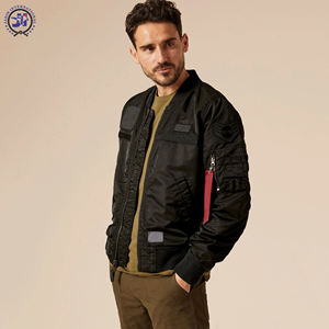 แจ็กเก็ตบอมเบอร์เข้ารูปลำลองของผู้ชายมีคอตั้งและตกแต่งโลโก้ - Product Image 5